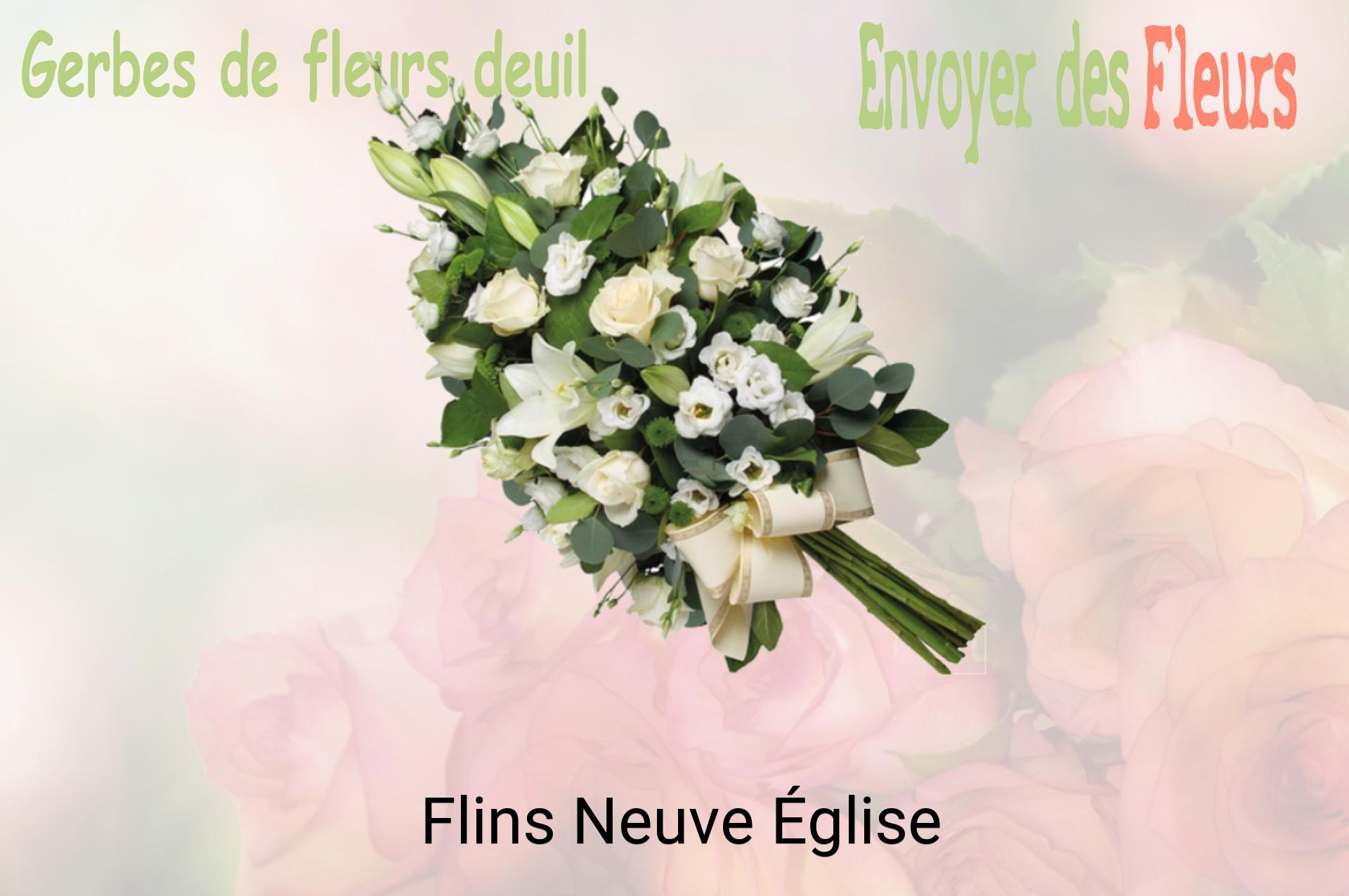Gerbe de fleurs de deuil livrée à Flins-Neuve-Église